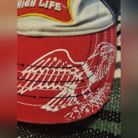 Miller High Life Hat Cotton Velcro Beer Mens Cap - Picture 7 of 8